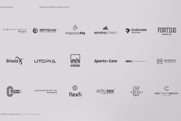 A selection of logo's created.